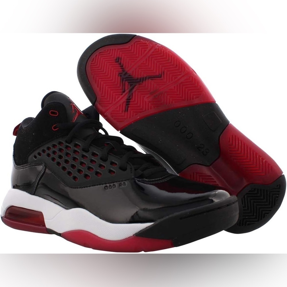 Nike Jordan Maxin 200 Black/Gym Red-White Basketball Sneaker CD6107 001 Size 13